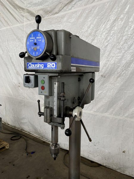 20" CLAUSING 2277 VARIABLE SPEED DRILL PRESS. STOCK # 0679924