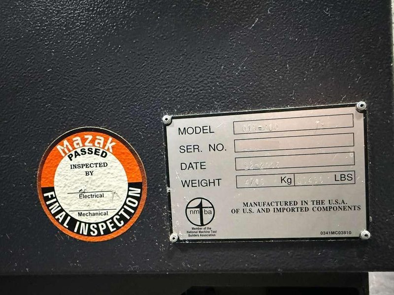 Mazak QTN 200 CNC Turning Center – 8″ Chuck Tool Presetter Tailstock Lathe