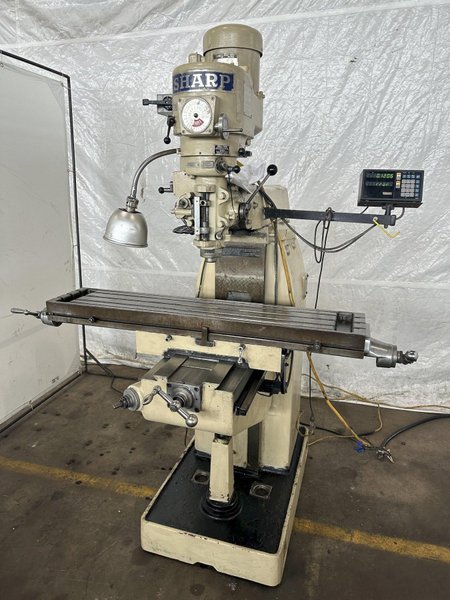 3 HP SHARP LMV VERTICAL KNEE MILL. STOCK # 0642023