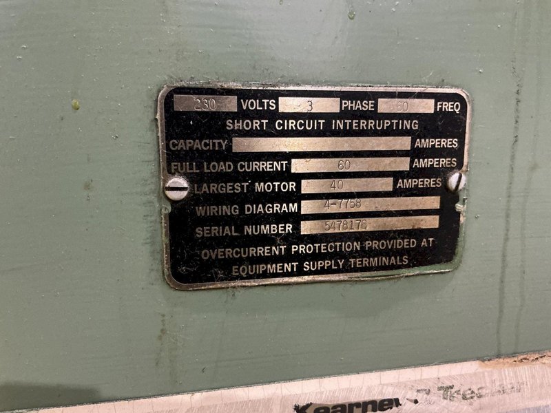 #3 KEARNEY &amp; TRECKER MODEL #310-S-15 HORIZONTAL MILL: YOBRO #24815