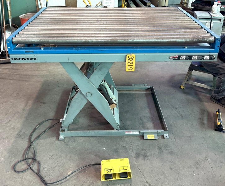1700 Lb. Southworth Hydraulic Lift Table, 48" x 72" Top, 43" Raised, 1 Phase