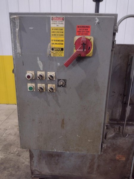 16" FOURWAY MODEL #B-100 AUGER BARREL TYPE ROTARY DRUM HEATED PARTS WASHER: STOCK #23371