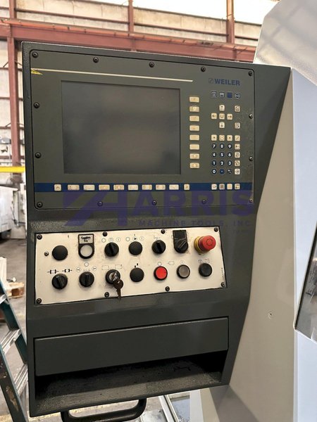 WEILER #E90, 14" BORE, OIL COUNTRY HOLLOW SPINDLE CNC LATHE, 120" CENTERS, 2007, MINT CONDITION