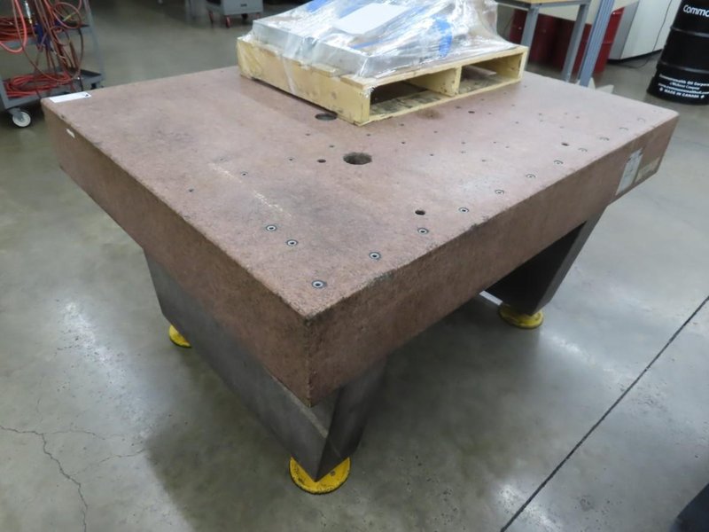 Charmilles Andrew 48"x 60" x 8.5"   Pink Granite Surface Plate - Contents NOT Included- Auction Item