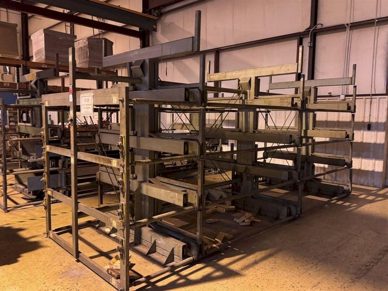20' X 4 TIER STEEL STORAGE SYSTEM MODEL 4T-3G-30X12R-20' RETRACTABLE ARM STORAGE RACK: YOBRO #24445