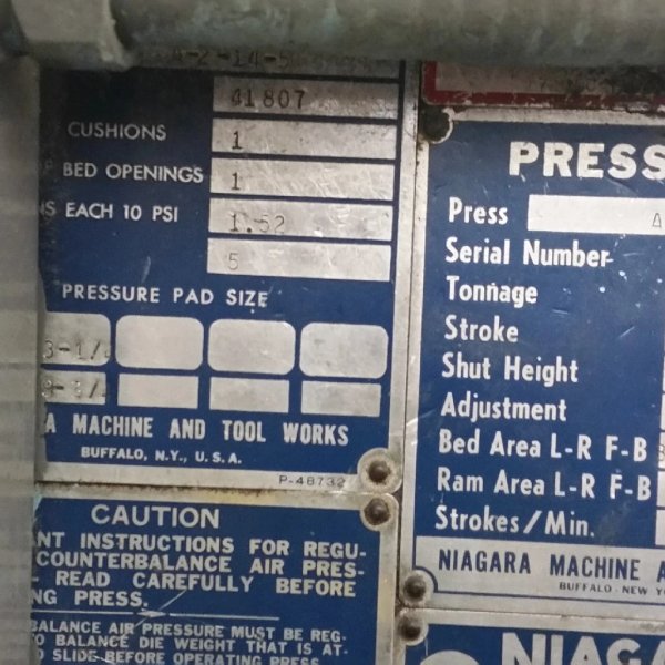 NIAGARA A-90 | Presses, Stiles Type