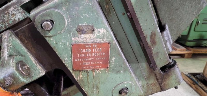 1/2" Waterbury Farrel #30 Incline Pick and Place Heavy Frame Thread Roller
