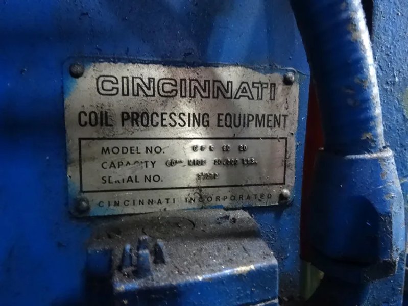 CINCINNATI 20,000LB X 60" X .075" CTL LINE, STOCK# 13690T