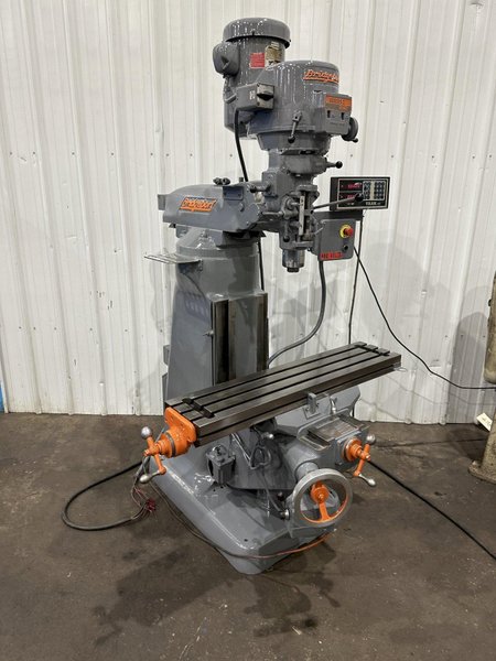 2 HP BRIDGEPORT RAM TYPE VERTICAL MILL: STOCK #76839