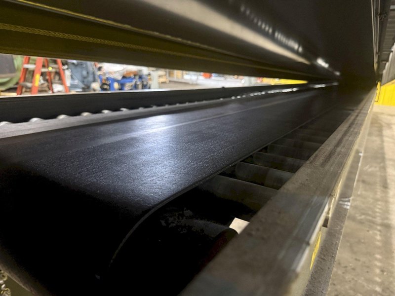 64 FT X 35" ROACH MODEL #TL2 TRUCKLOADER TWO-STAGE POWERED TELESCOPING ROLLER CONVEYOR: YOBRO #25707