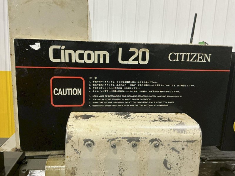 20 mm CITIZEN MODEL #CINCOM L-20 SWISS CNC LATHE 1993 : YOBRO #25106