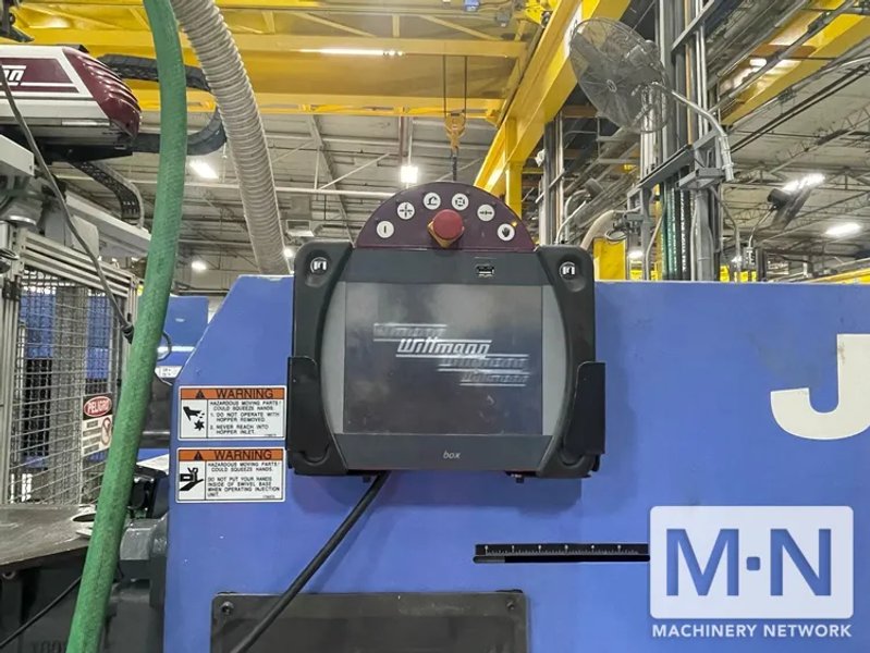 121 TON 4.3 OZ JSW MODEL J110AD-180H ELECTRIC INJECTION MOLDING MACHINE MFG 2005