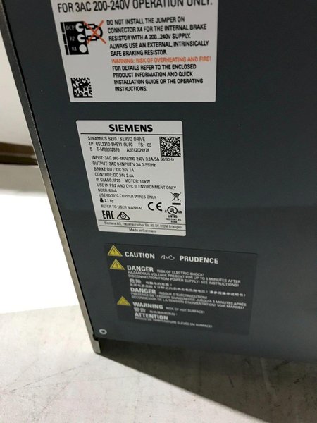 6SL3210-5HE11-0UF0 G120X 10HP 480V VFD Drive – USED