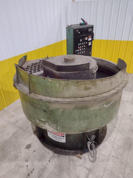 24 FT X 72" SWECO MODEL #FMD-24LR ROTARY BOWL VIBRATORY PARTS DEBURRING FINISHER: STOCK #20082