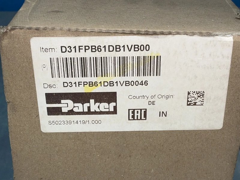 Parker Hydraulic Servo Valve - D31fpb61db1vb00