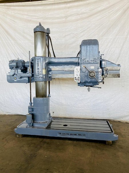 6' X 15" CARLTON 3A RADIAL ARM DRILL. STOCK # 0844121