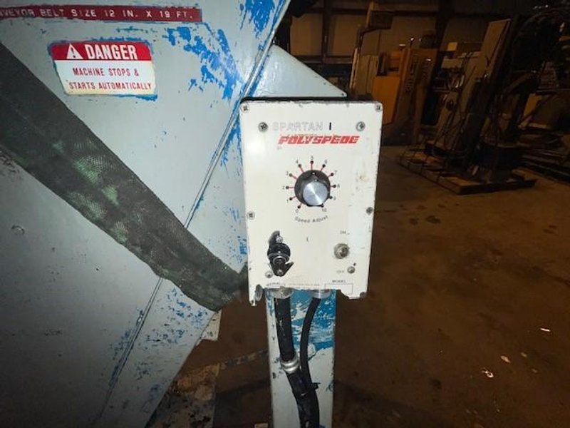 12" X 108" POWERED INCLINE PARTS CONVEYOR STOCK# 3278
