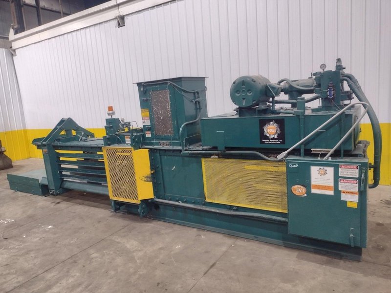 24" X 36" X 96" LONG AMERICAN MODEL #10447 HYDRAULIC HORIZONTAL BALER: YOBRO #24745