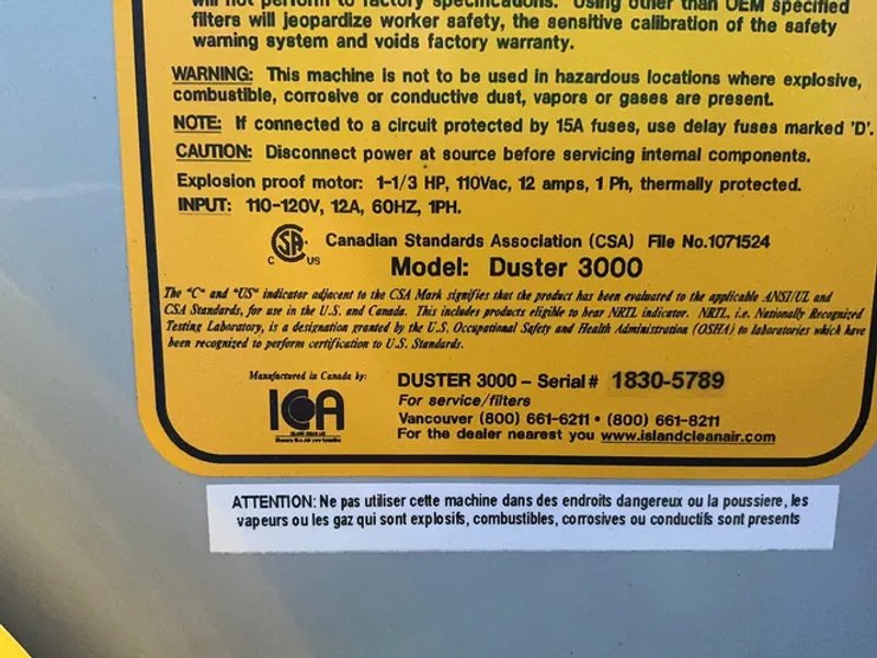 Fume Control System  - Duster 3000