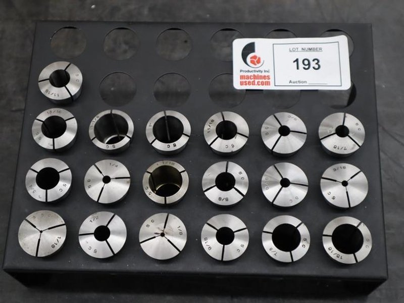 5C Collets in Huot Collet Rack- Auction Item