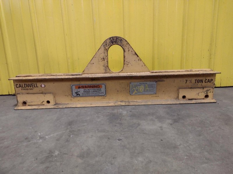 15,000 LBS CALDWELL MODEL 20-7.5-4 LIFTING BEAM/SPREADER BAR. STOCK # 1264122