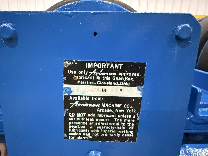 40 TON (80,000 LBS) ARONSON POWERED TANK TURNING ROLLS, 1 DRIVE &amp; 3 IDLERS: YOBRO #26164
