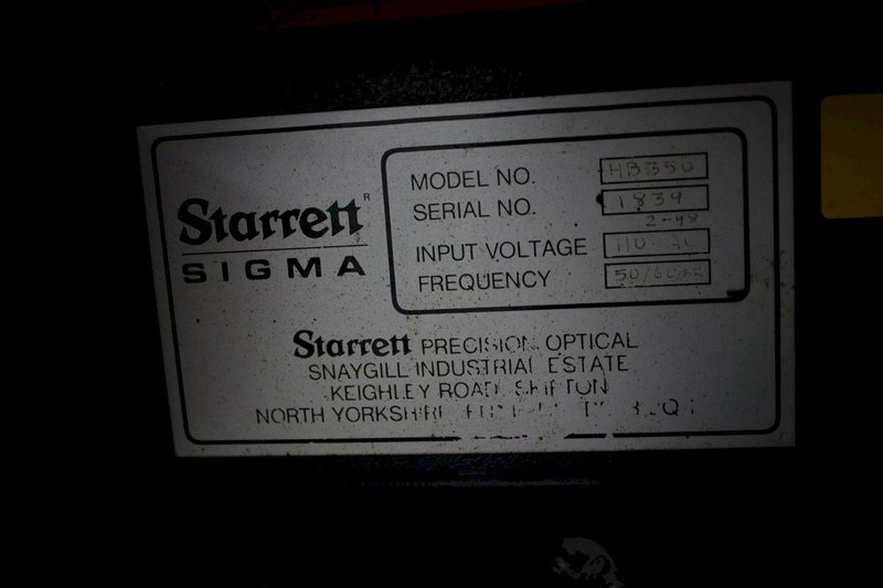 14" STARRET SIGMA MODEL #HB350 COMPARATOR: STOCK #76431