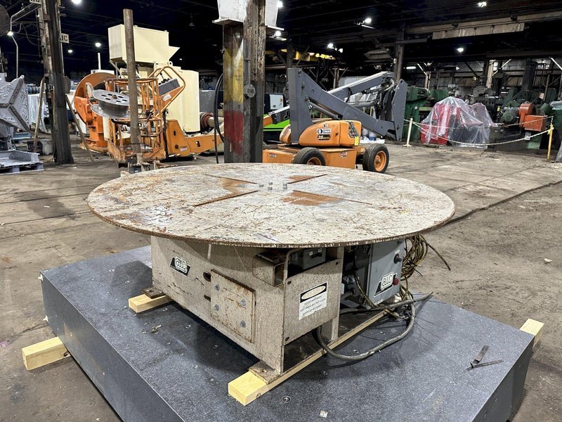 5,500 LBS X 48" AWC (ACCRA-WIRE CONTROLS) MODEL #F-200AF HORIZONTAL PALLET TYPE POWERED DE-COILER: STOCK #19258