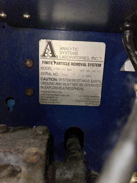 ASL MODEL #FPRS-40-ABH FLUID PURIFICATION SYSTEMS: STOCK #23324