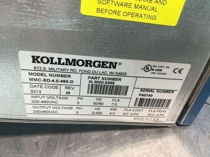 Kollmorgen  Servo Drive  - Mmc-sd-4.0-460-d