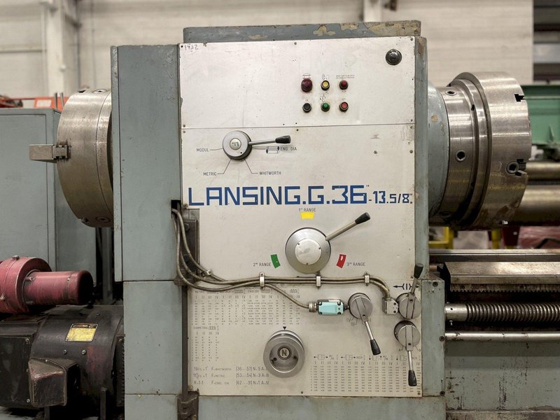 36" x 160" LANSING 13-5/8 HOLLOW SPINDLE ENGINE LATHE: YOBRO #24055