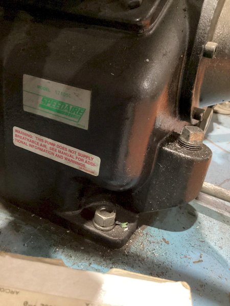 SPEEDAIRE 5Z405C Air Compressor w/ Unknown Tank USED AS-IS