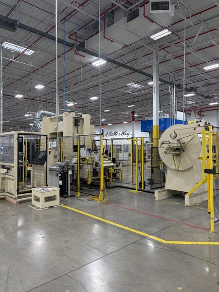 176 Ton Seyi Model SNS2-176 Straight Side Double Crank Press.New (2022) , 5.12" Str, 40-85 Spm vari, 15.75" Die height,72" x 30" BA, Low hours.