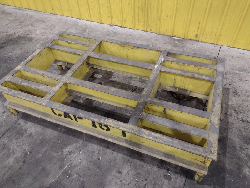 16 TON (32,000 LBS) x 46" x 80" HEAVY DUTY RAIL MOUNTED PORTABLE TRANSFER CART: YOBRO #24227