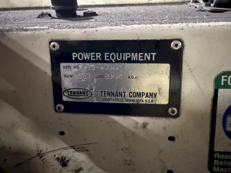 Tennant model 383 floor sweeper s/n 383-5005 not in service