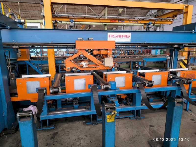 50 TON ASMAG DRAW BENCH w/INLINE SAW CUTTING, NEW 2003