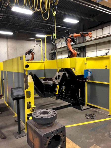 Kuka SL-4-32 x 72-2000  ESAB Swift Arc Robotic Weld Cell, 2015 – Never Used in Production!!