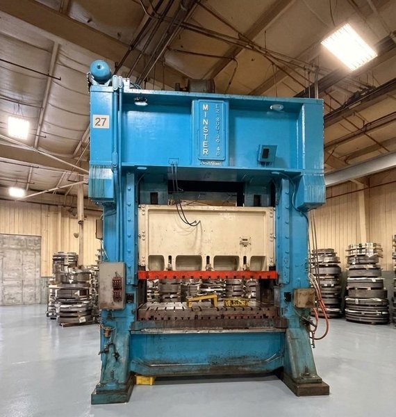 Minster Press For Sale - 400 ton Capacity Hevi-Stamper E2-400-96-48 Straight Side Mechanical Stamping Press