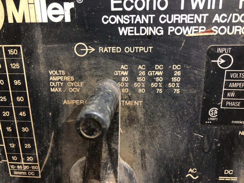 10" x .080" COIL JOINING TECH SHEAR BUTT END WELDER WITH MILLER ECONO TWIN HF WELDER: STOCK #19064