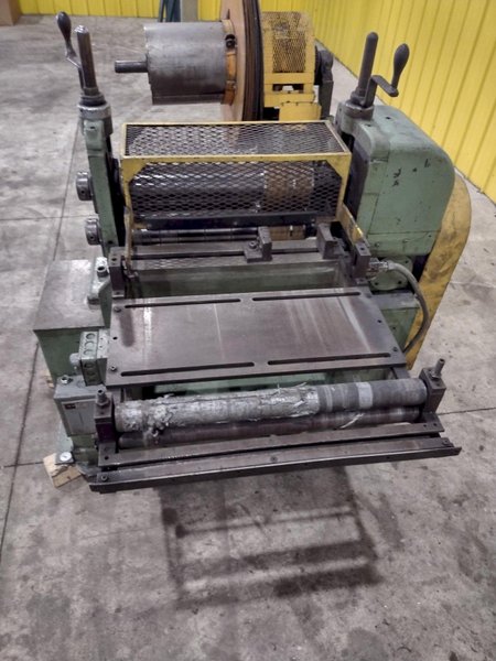18" WIDE X 2,500 LBS YODER MODEL #M2 PULL THROUGH SLITTING LINE, INCLUDES UNCOILER, SLITTER &amp; RECOILER: STOCK #22471