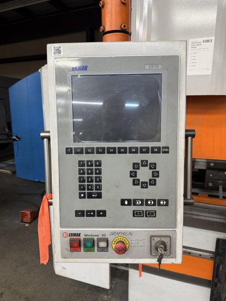242 Ton x 12′ Ermak Power Bend Falcon Press Brake, -2014, CNC Backguage