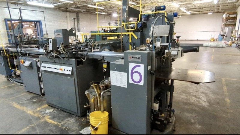 Emmeci MC-92 HSB DX Automatic Rigid Box Forming Line – Right-Hand Discharge