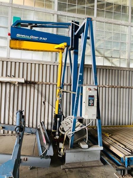 80" SIGNODE SPIRAL GRIP 310 SEMIAUTOMATIC WRAPPING SYSTEM. STOCK # 0955020