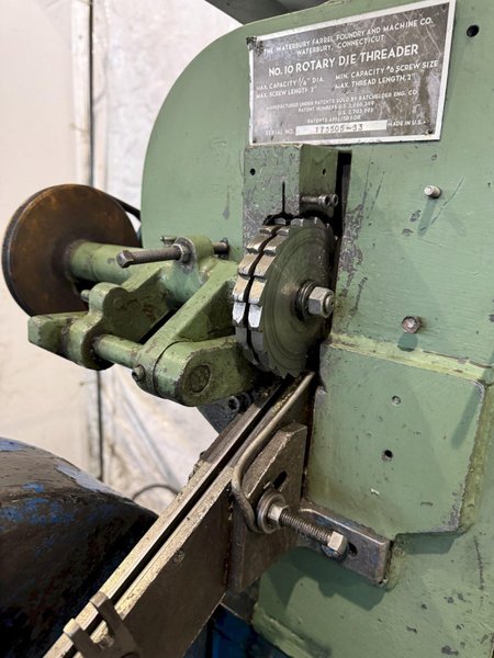 1/4" X 2" WATERBURY FARREL MODEL 10 THREAD ROLLER MACHINE. STOCK # 1223524.