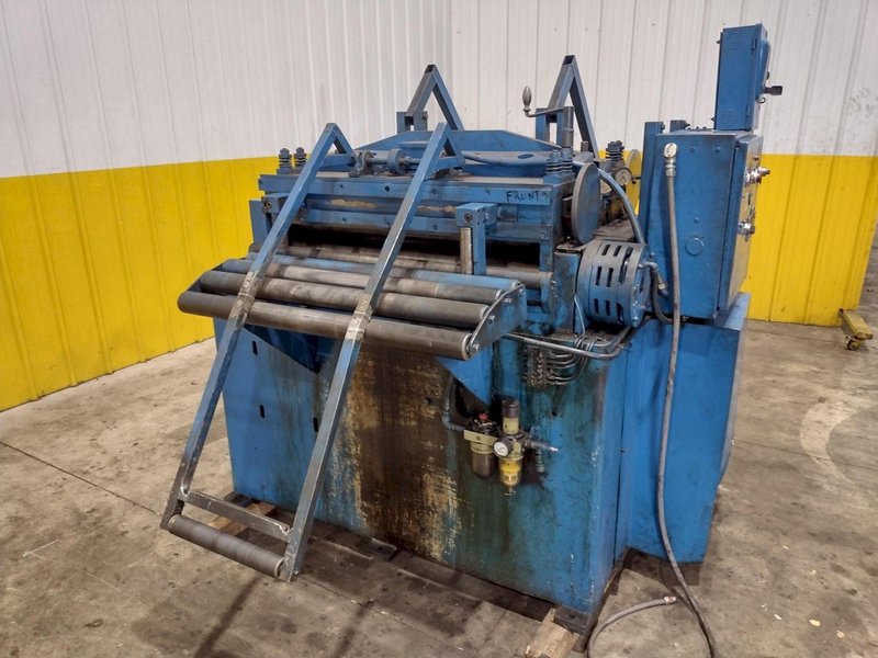 24" COOPER WEYMOUTH 7 ROLL MOTORIZED POWERED COIL STRIP STRAIGHTENER: STOCK #23702