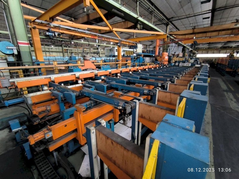 50 TON ASMAG DRAW BENCH w/INLINE SAW CUTTING, NEW 2003