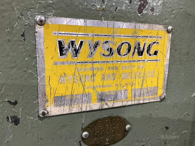 4' X 10 GAUGE WYSONG MODEL #1048 MECHANICAL POWER SQUARING SHEAR W/ BACK GAUGE : YOBRO #26001
