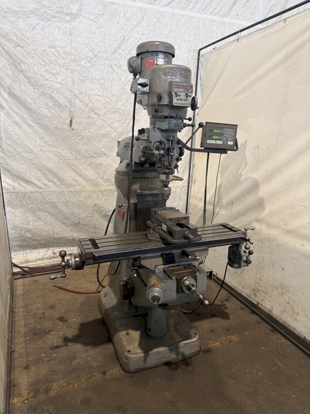 2 HP BRIDGEPORT SERIES 1 VERTICAL KNEE MILL. STOCK # 0222226