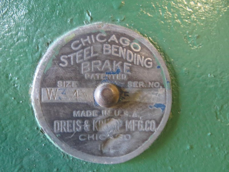 14 Ga x 4 ft. Chicago (DREIS &amp; KRUMP) FINGER BRAKE MODEL W-34