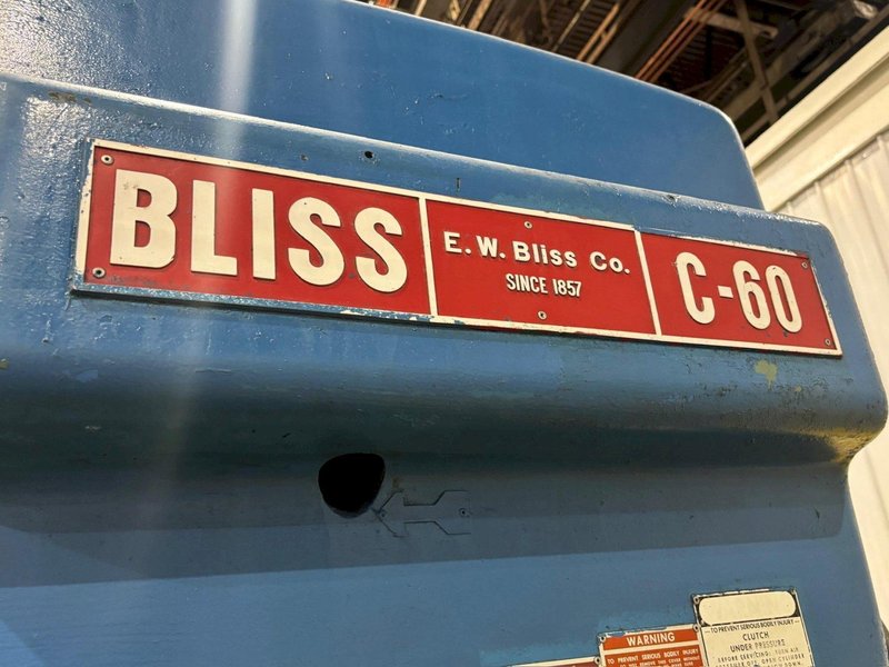 60 TON BLISS MODEL #C-60 OBI PUNCH PRESS 4" STROKE: YOBRO #24082